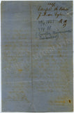 Van Eijken, Jan Albert - Autograph Letter Signed 1857