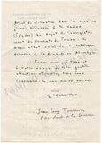 Tournier, Jean-Loup - Autograph Letter Signed 1978