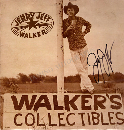 Walker, Jerry Jeff - Signed LP Sleeve "Walker's Collectibles"