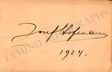 Hoffmann, Josef - Signature Cut 1924 & Photo