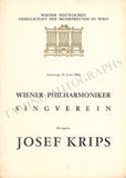 Krips, Joseph - Set of 15 Concert Programs Vienna 1937-1966