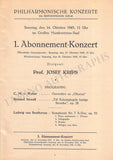 Krips, Joseph - Set of 15 Concert Programs Vienna 1937-1966