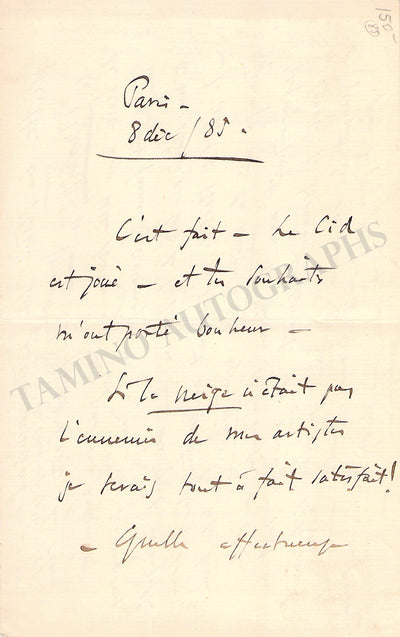 Autograph Letter Signed (1885)