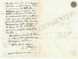 Loiseau de Persuis, Louis-Luc - Autograph Letter Signed 1819