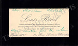 Revel, Louis - Autograph Letter Signed 1923 & Signed Business Card