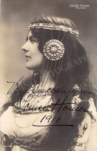 Homer, Louise - Signed Photo in Il Trovatore 1911