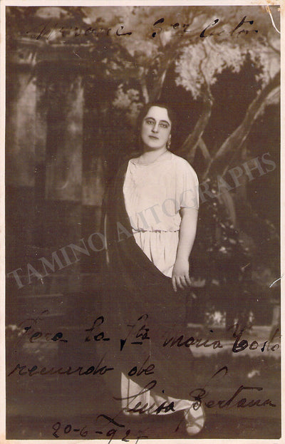 Bertana, Luisa - Signed Photograph in Nerone (1927)