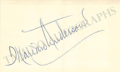 Anderson, Marian - Signed Card