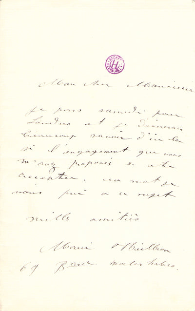 Autograph Letter Signed (II)