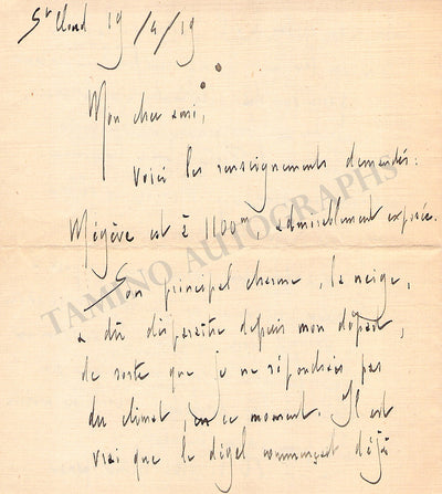 Autograph Letter Signed (1919)