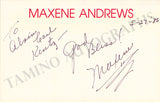 The Andrews Sisters - Autograph Lot