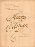 Elman, Mischa - Set x 3 Unsigned Programs Sydney 1914