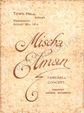 Elman, Mischa - Set x 3 Unsigned Programs Sydney 1914