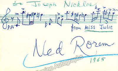 Autograph Music Quote Signed (1965)