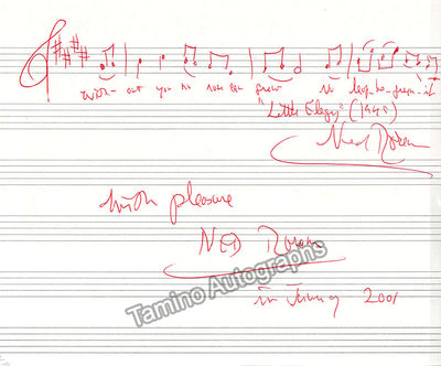 Autograph Music Quote Signed (2001)