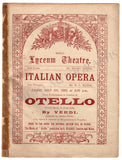 Otello - First London Performance Program 1889