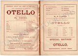 Otello - First London Performance Program 1889