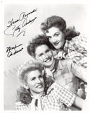 The Andrews Sisters - Autograph Lot