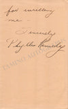 Kennedy, Phyllis - Autograph Note Signed 1941