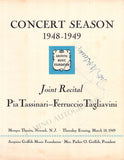 Tagliavini, Ferruccio - Tassinari, Pia - Set of 2 Signed Programs 1949
