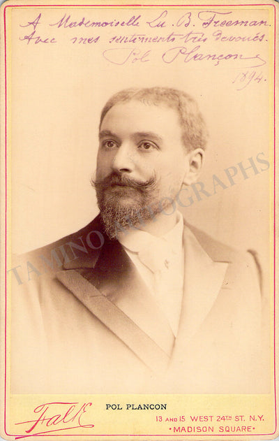 Plancon, Pol - Signed Cabinet Photo 1894