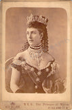 Prince Albert & Alexandra of Denmark - Set x 2 Unsigned Cabinet Photos 1881