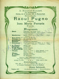 Pugno, Raoul - Autograph Letter & Program