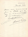 Pugno, Raoul - Set of Autograph Letter Signed + Autograph Note Signed