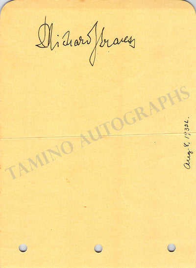 Signed Album Page (1933)