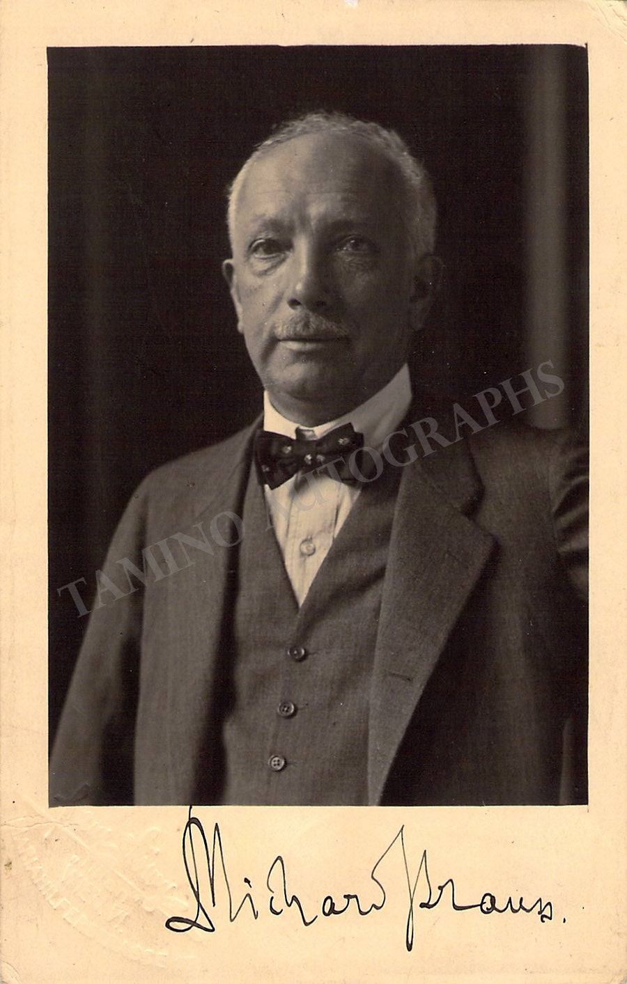 Richard Strauss Autograph Signed Photograph – Tamino