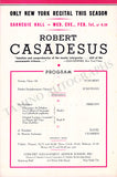 Casadesus, Robert - Set x 2 Playbills New York 1936 & 1939