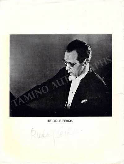 Serkin, Rudolf - Signed Programs (Various Options)