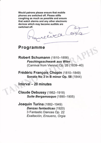 Costa, Sequeira - Signed Program London 2009