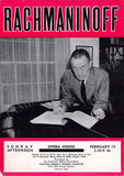 Rachmaninoff, Sergei - Concert Playbill 1940s