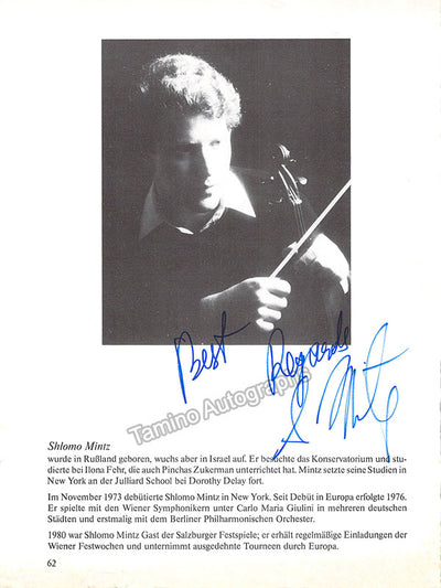 Signed photo page