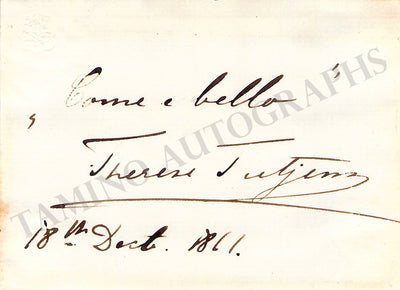 Signed Card 1861 & Photo