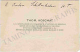 Koschat, Thomas - Signed Business Card