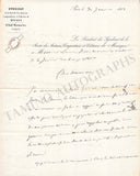 Sauvage, Thomas - Set of 2 Autograph Letters Signed 1863