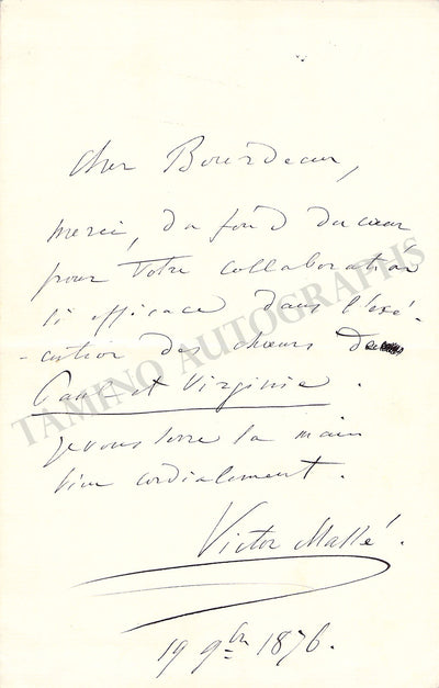 Autograph Note Signed (1876)