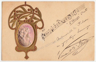 Signed Postcard (1903) & Music Quote