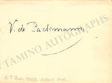 De Pachmann, Vladimir - Signed Album Page