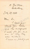 Alcock, Walter Galpin - Set of 3 Signed Autographs & Book