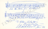 Kent, Walter - Set of 2 Autograph Music Quotes Signed