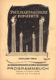 Mengelberg, Willem - Set of 5 Concert Programs Vienna 1934-1942