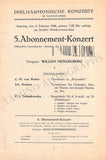 Mengelberg, Willem - Set of 5 Concert Programs Vienna 1934-1942