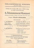 Mengelberg, Willem - Set of 5 Concert Programs Vienna 1934-1942