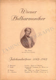 Mengelberg, Willem - Set of 5 Concert Programs Vienna 1934-1942