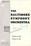 Primrose, William - Signed Program Baltimore 1955