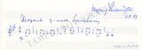 Sawallisch, Wolfgang - Double Autograph Music Quote Signed 1989