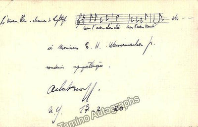 Wolff, Albert Louis - Autograph Music Quote Signed